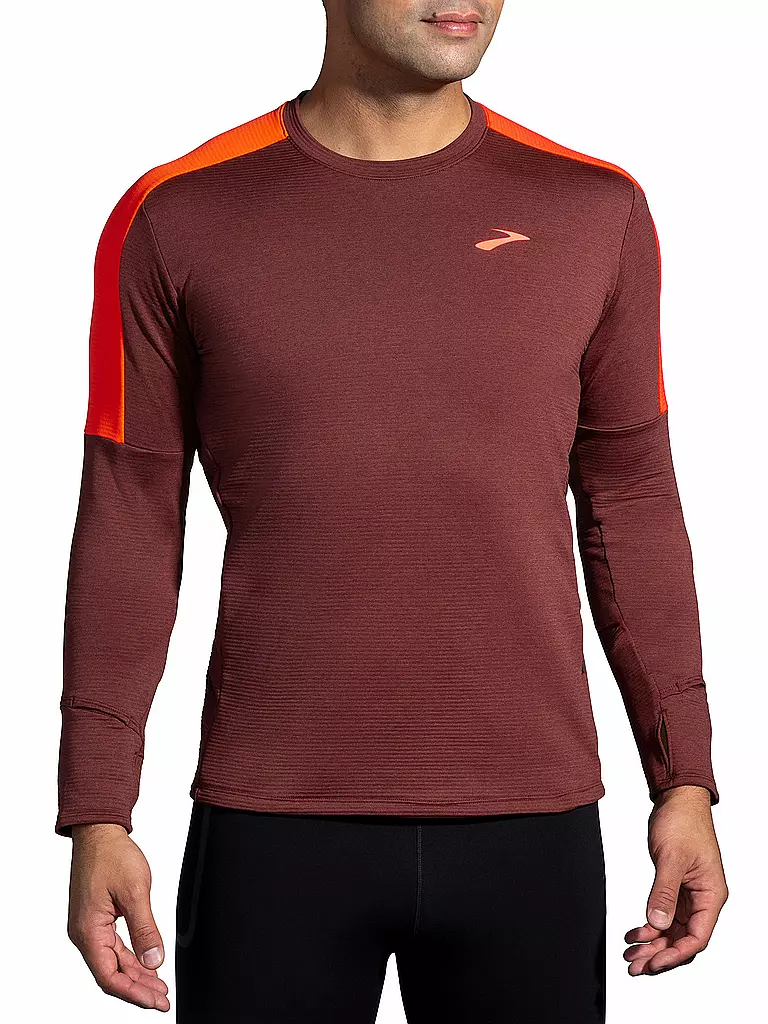 BROOKS | Herren Laufshirt Notch Thermal Long Sleeve 2.0 | rot