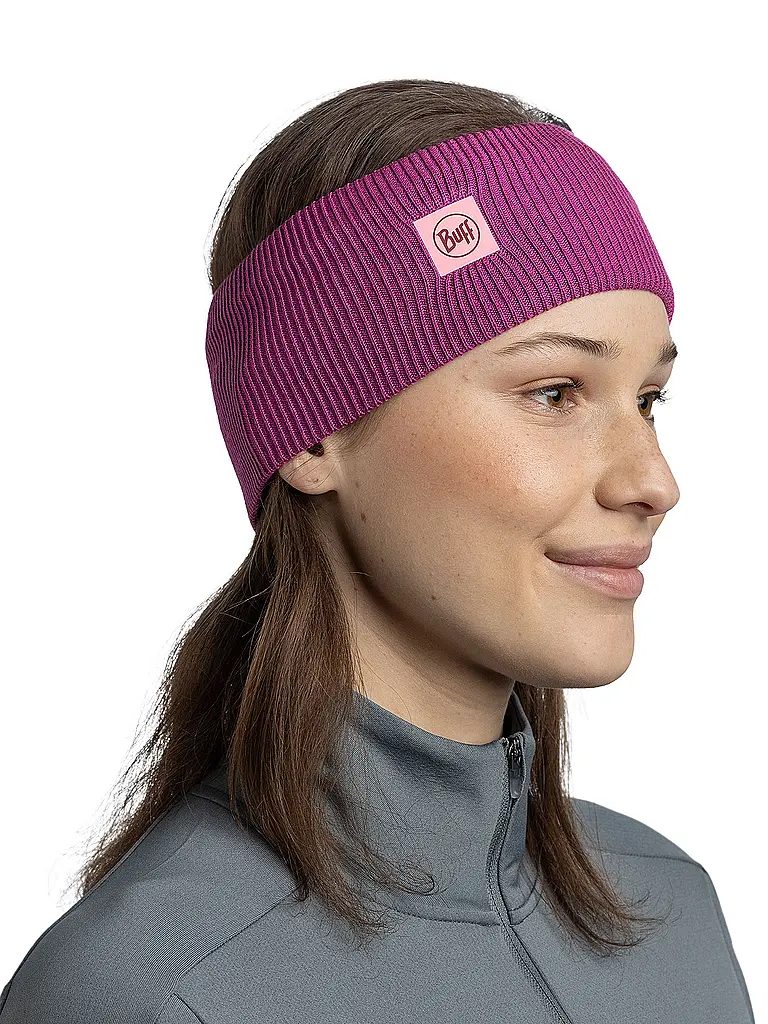 BUFF | Damen Stirnband CrossKnit  | beere