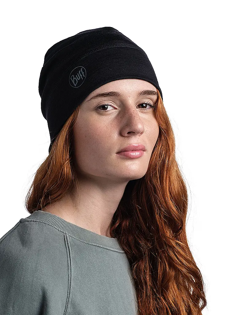 BUFF | Haube Lightweight Merino Wool | Schwarz