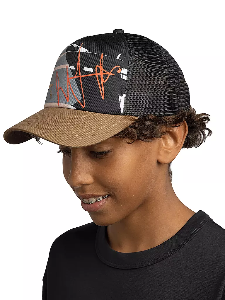 BUFF | Kinder Kappe Trucker  | schwarz