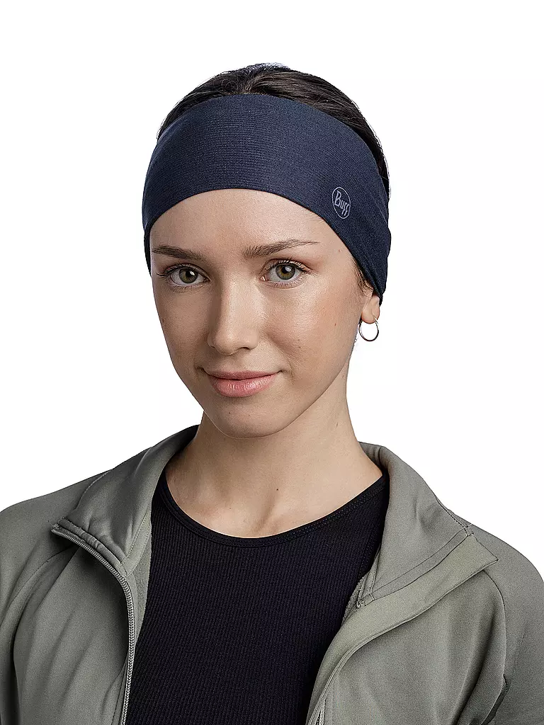 BUFF | Stirnband Coolnet UV® Wide | dunkelblau