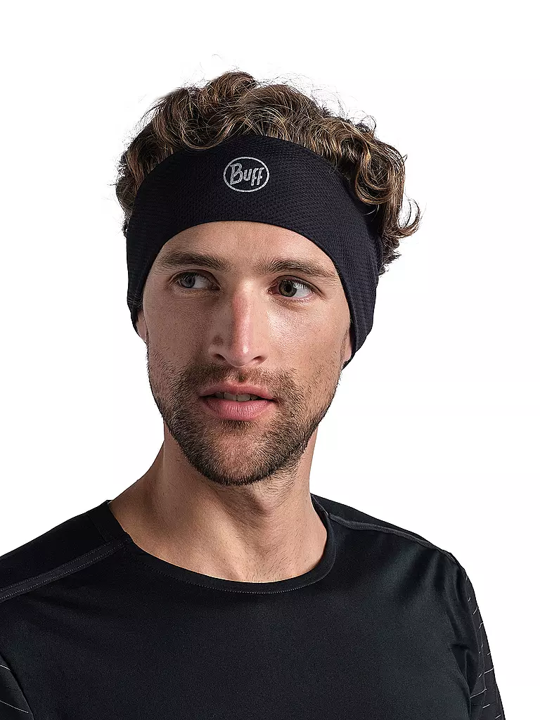 BUFF | Stirnband Reflective Fastwick R-Solid Black | grau