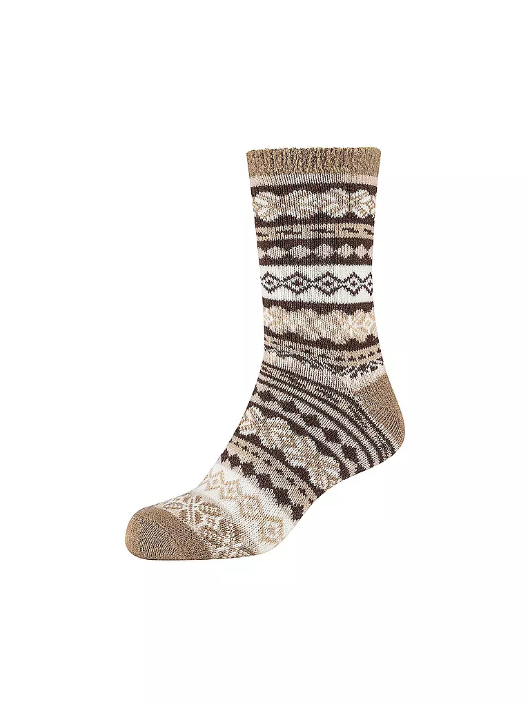 CAMANO | Damen Freizeitsocken Norwegian Cosy | camel