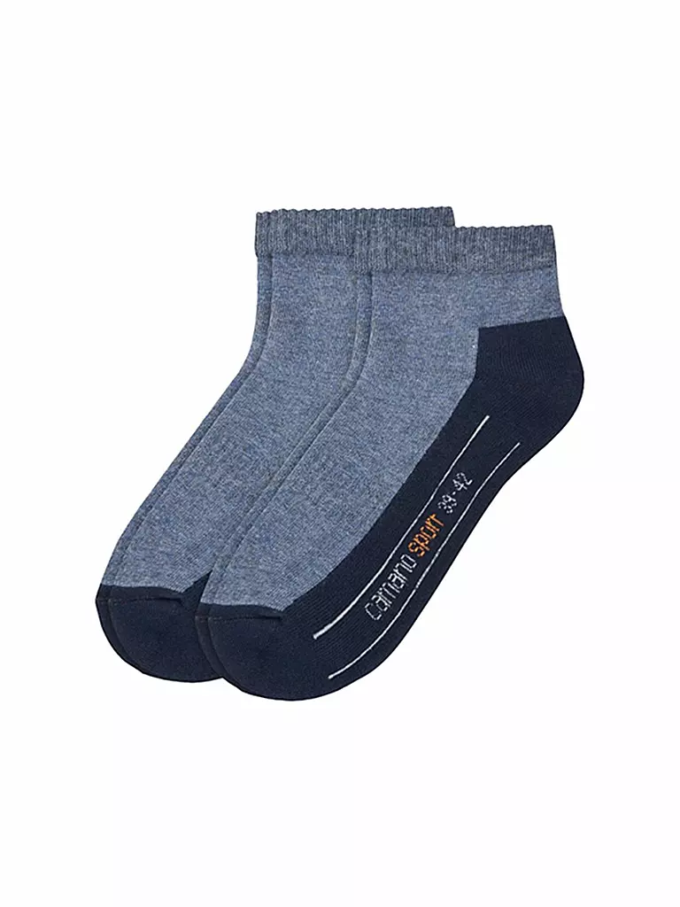 CAMANO | Damen Kurzsocken Sport Quarter Coolmax 2er Pkg. | blau