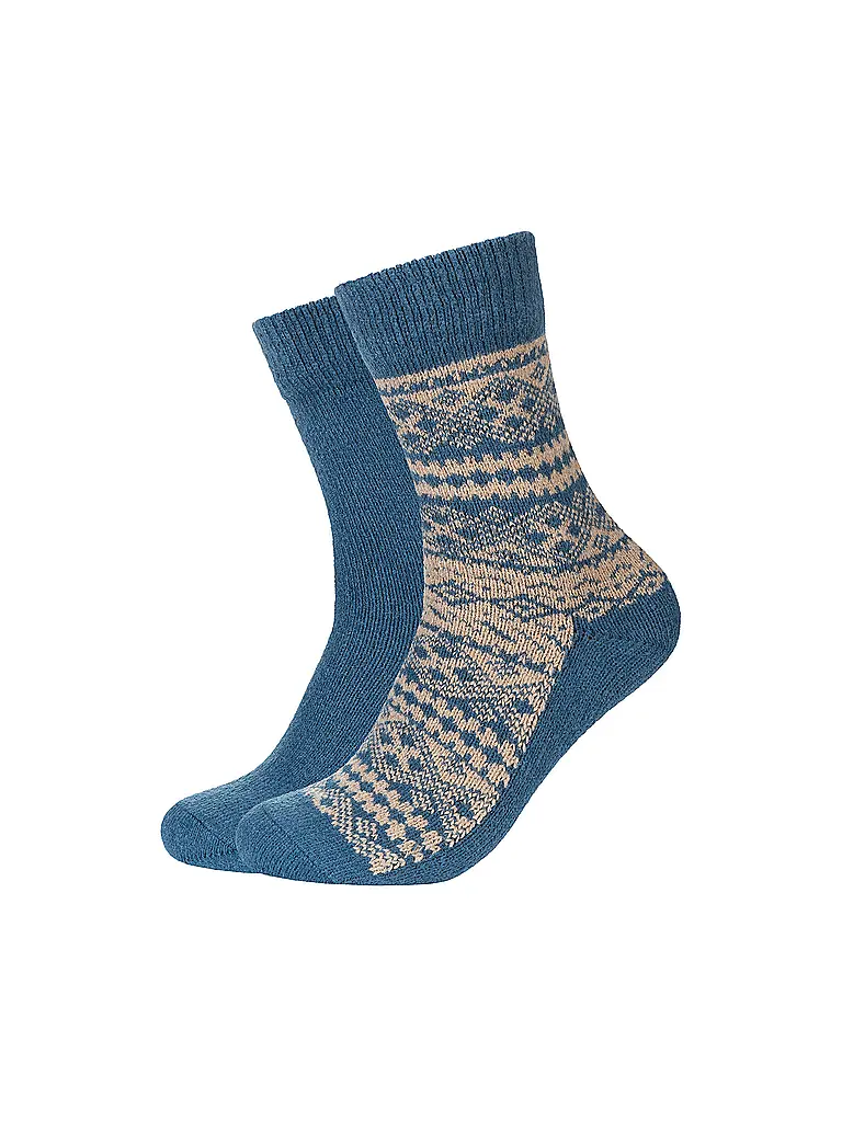 CAMANO | Herren Kuschelsocken Cosy 2er Pkg.  | blau