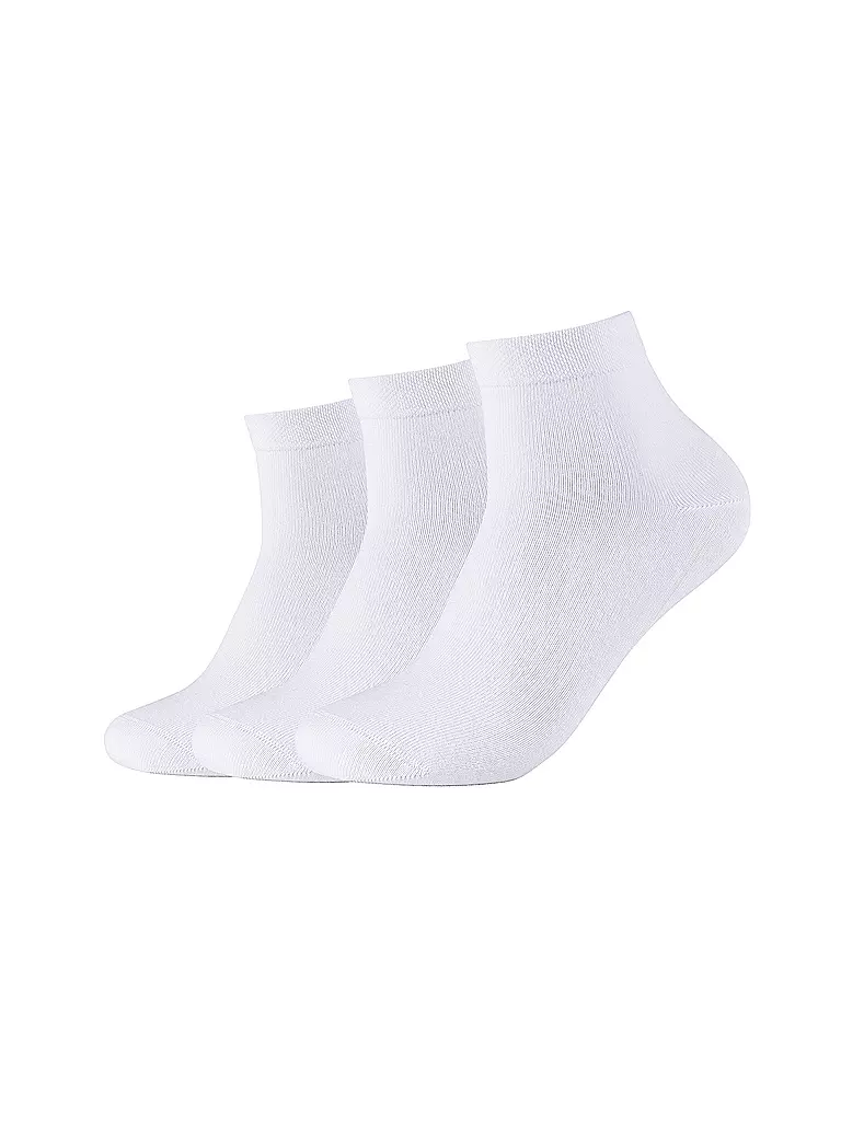 CAMANO | Quartersocken 3er Pkg. | weiss