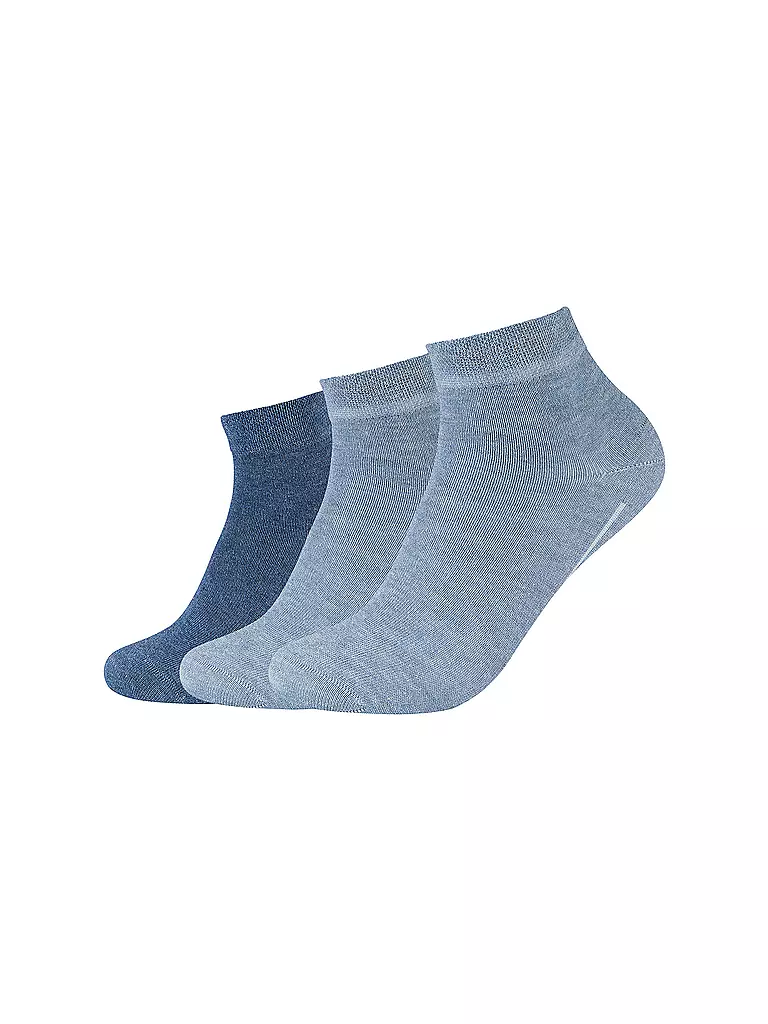 CAMANO | Quartersocken 3er Pkg. | hellblau