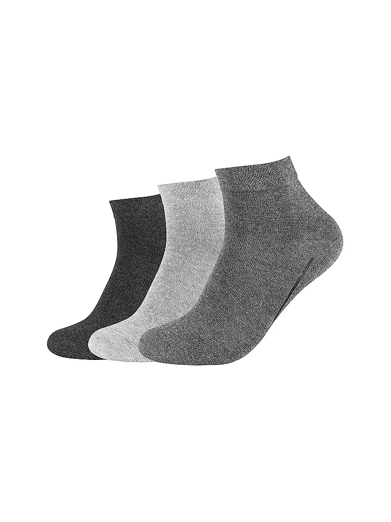 CAMANO | Quartersocken 3er Pkg. | grau