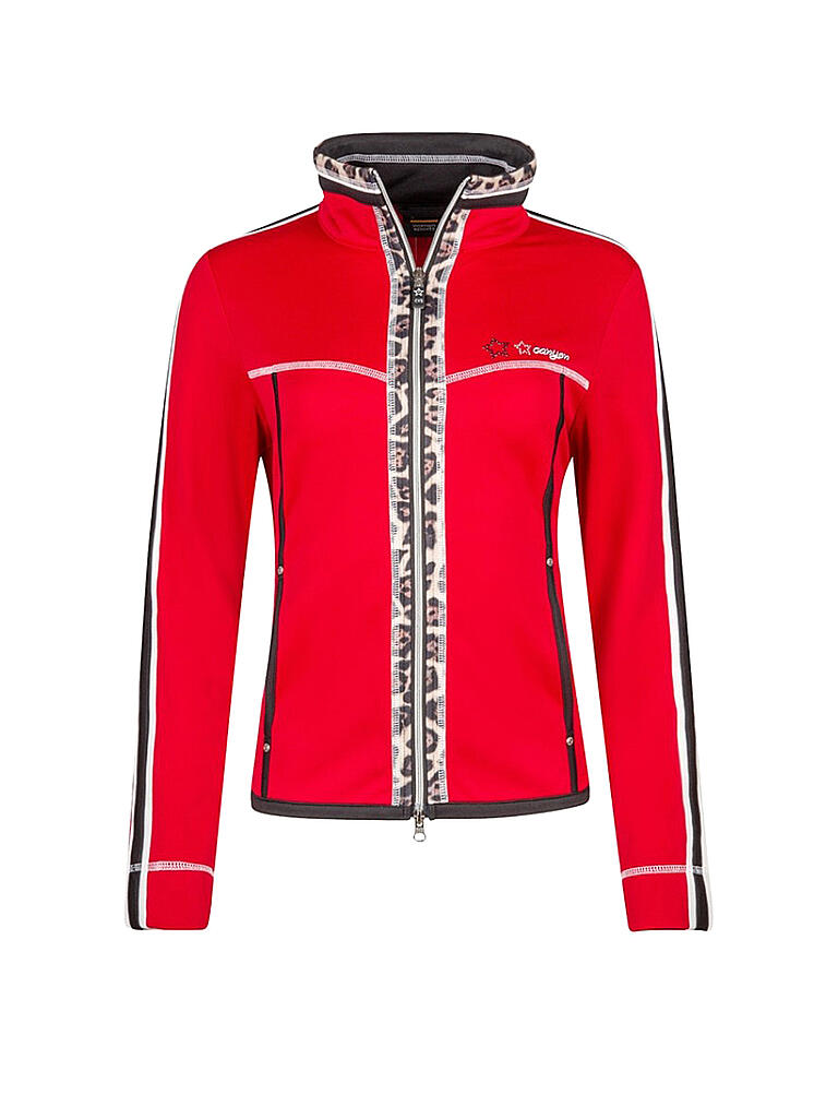 CANYON | Damen Sweatjacke Leo-Detail | rot