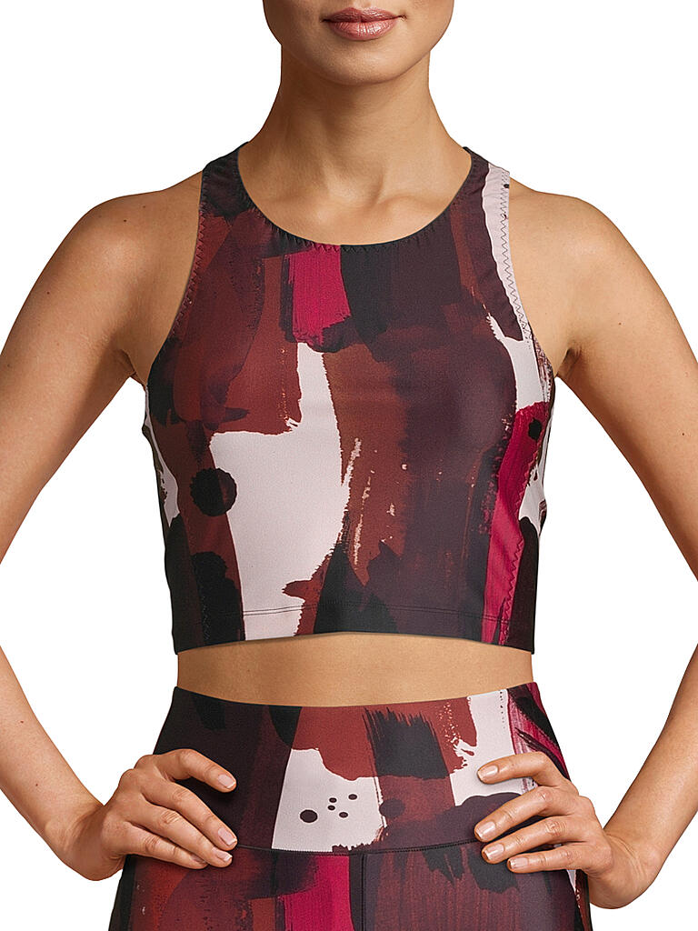 CASALL | Damen Fitnesstop Paint Printed | rot