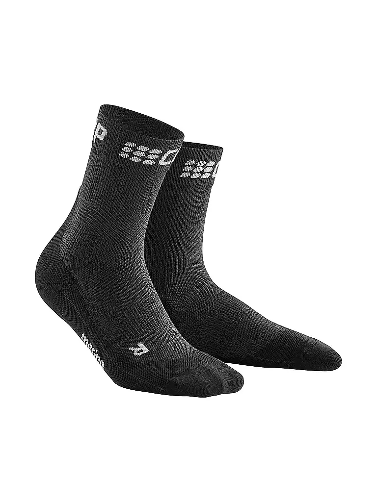 CEP | Damen Laufsocken Winter Short Socks | schwarz