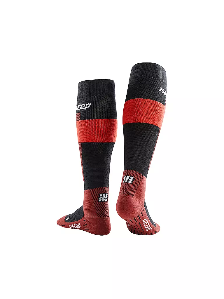 CEP | Damen Skisocken Merino Skiing Tall | rot