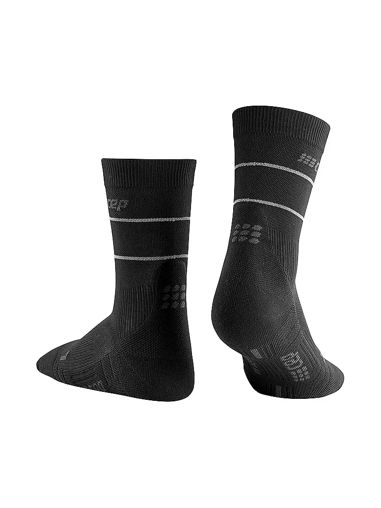 CEP | Herren Laufsocken Reflective Mid Cut Socks | schwarz