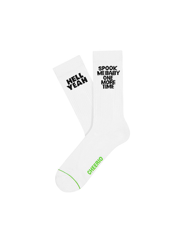 CHEERIO Freizeitsocken Halloween Words of Witchdom 2er Pack weiß | 41-46