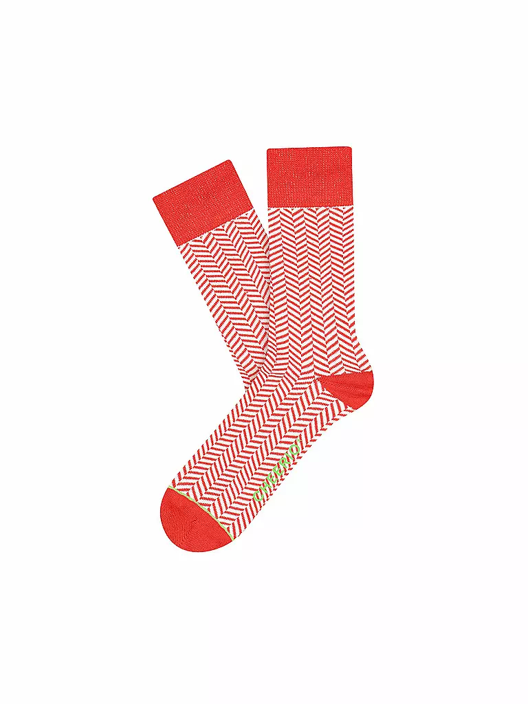 CHEERIO | Freizeitsocken Herringbone Homie 2er Pack | rot