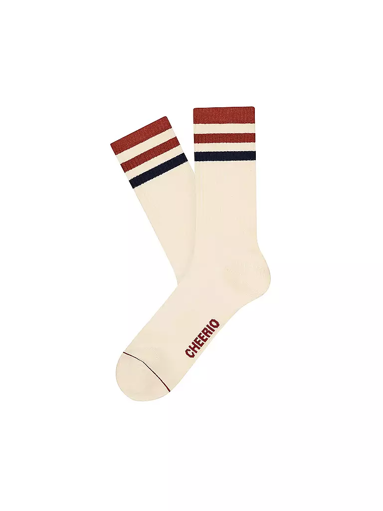 CHEERIO | Freizeitsocken Tennis Type Retro 2er Pack | creme