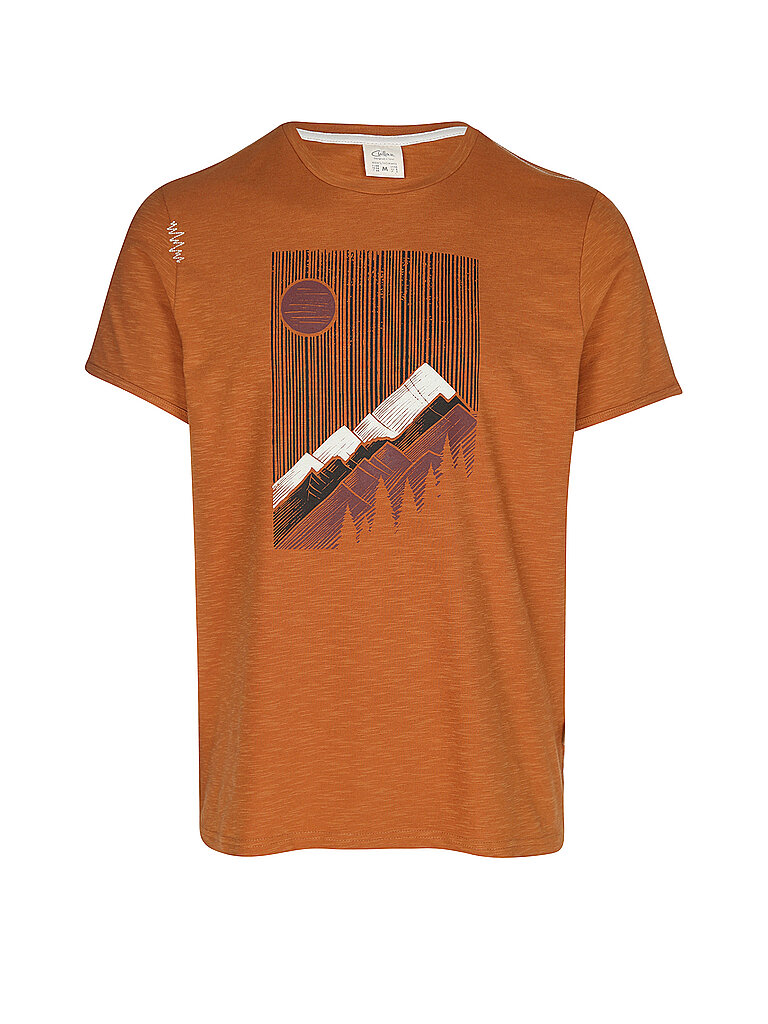 Chillaz Klettershirt Sunny Mountains Kurzarm Cotton-Modal-Lyocell-Elasthan Hellbraun