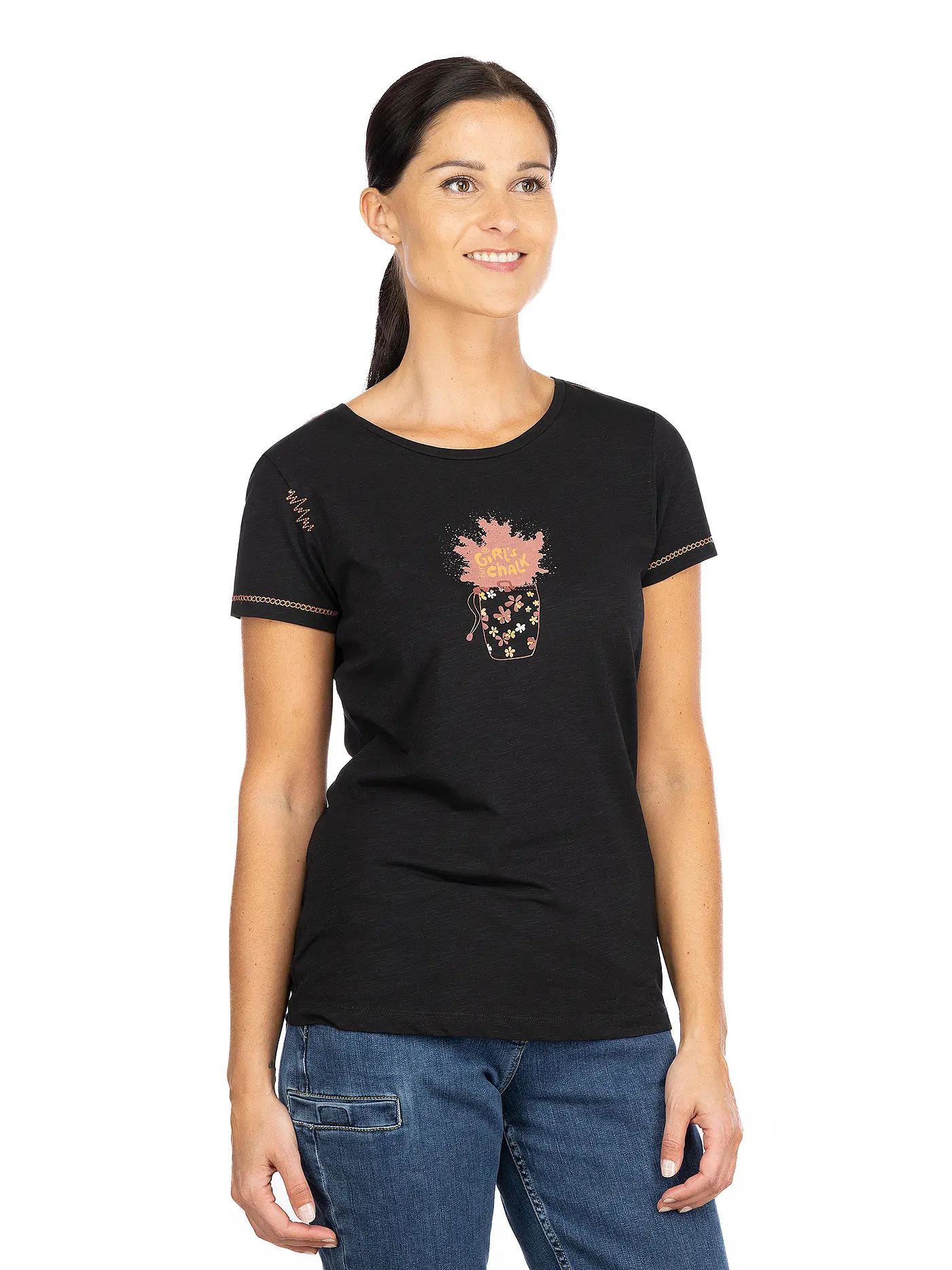 CHILLAZ | Damen Klettershirt Gandia Talk Chalk | schwarz