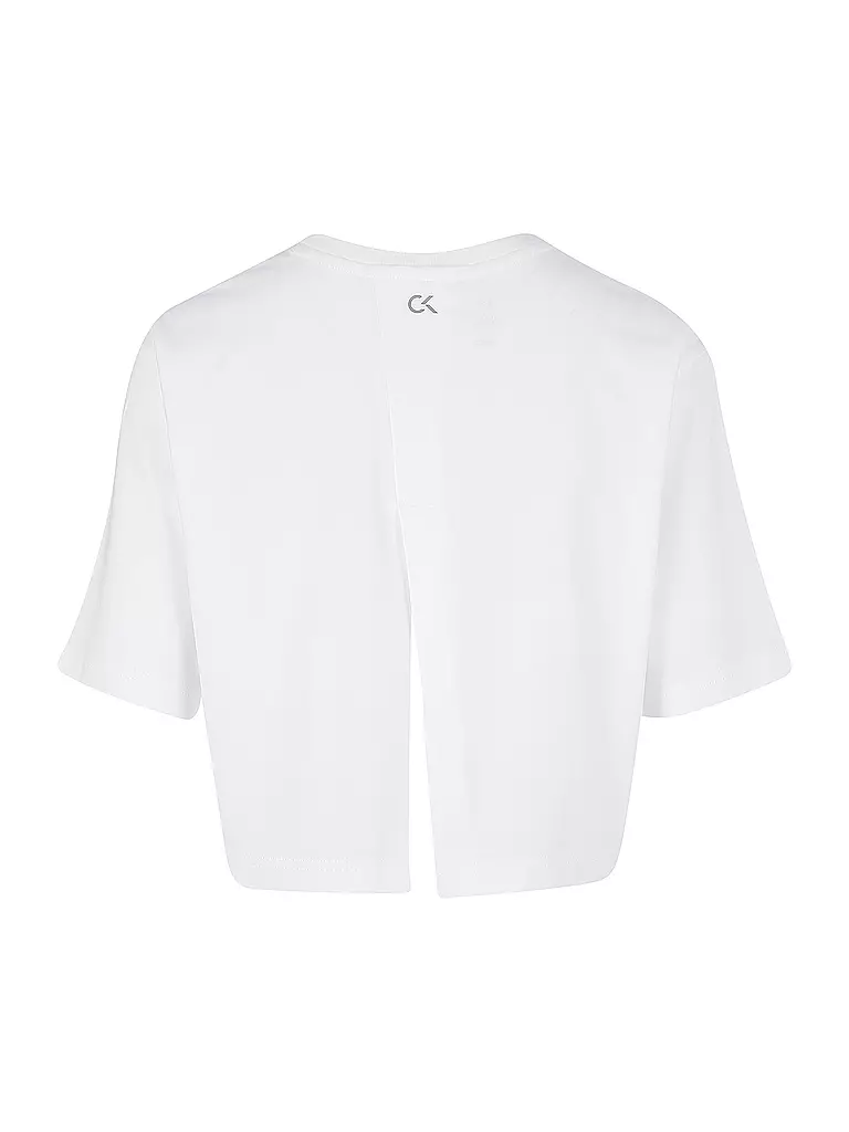 CK PERFORMANCE | Damen Fitnessshirt Crop | weiss
