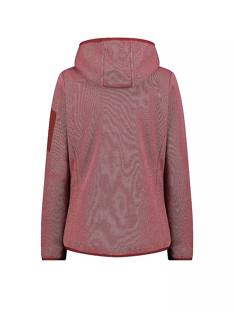 CMP | Damen Fleecejacke Jacquard Knitted Hoodie | dunkelrot