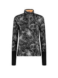 CMP | Damen Unterzieh Zipshirt Warm Printed | schwarz