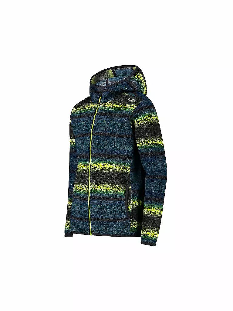 CMP | Jungen Fleecejacke Jaquard Strick | petrol