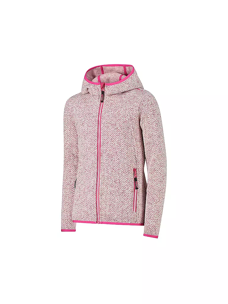 CMP | Mädchen Fleecejacke Strick Hoodie | koralle