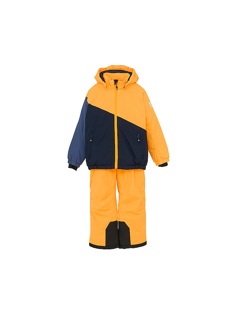 color kids Skianzug Colorblock Wasserdicht Orange