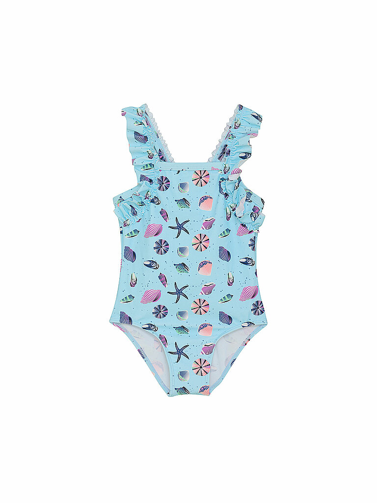COLOR KIDS Mädchen Badeanzug mit Rüschen hellblau | 104