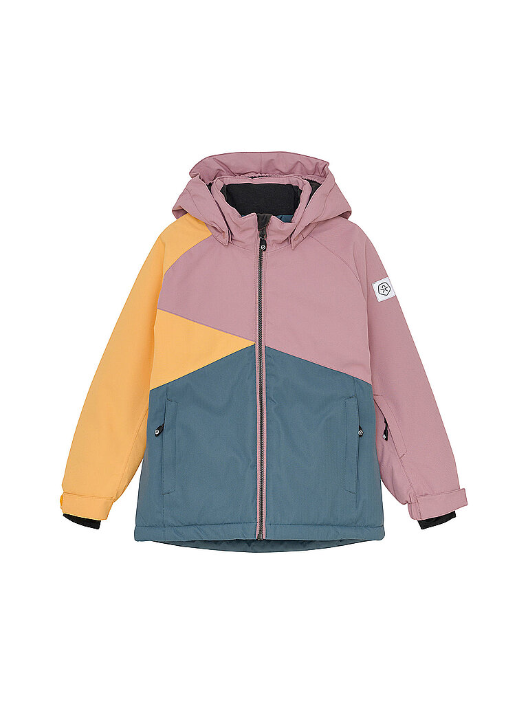 color kids Skijacke Colorblock Wind- und Wasserdicht Rosa