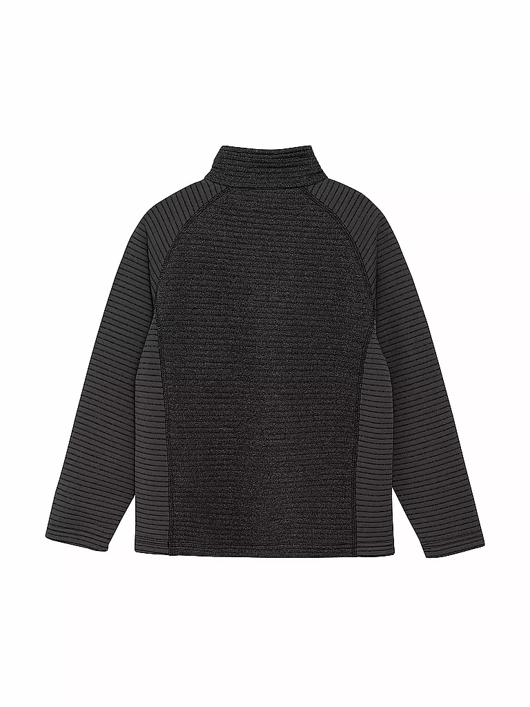 COLOR KIDS | Kinder Unterzieh Zipshirt Fleece Pulli Striped | schwarz