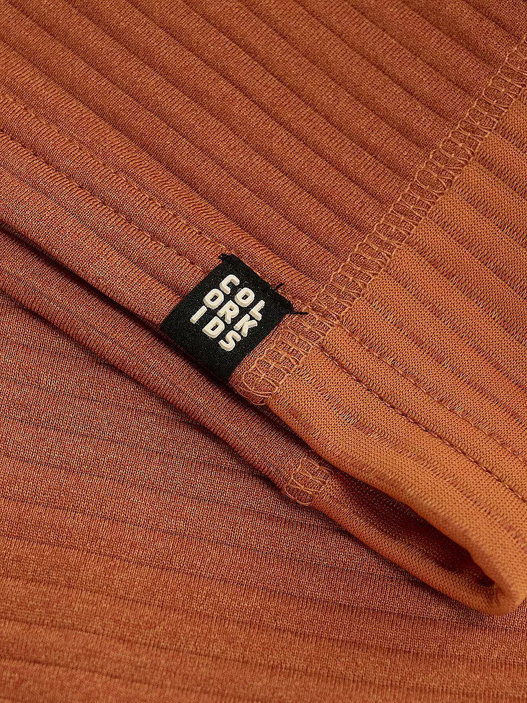 COLOR KIDS | Kinder Unterzieh Zipshirt Fleece Pulli Striped | orange
