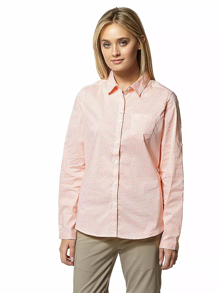 CRAGHOPPERS | Damen Outdoorbluse Verona NosiLife LS | rosa