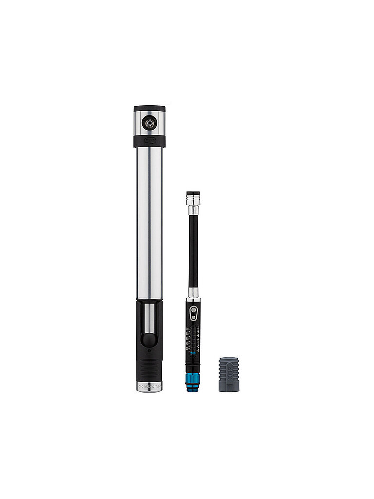 Crankbrothers Fahrrad Minipumpe Klic HV mit CO2-Adapter+Manometer