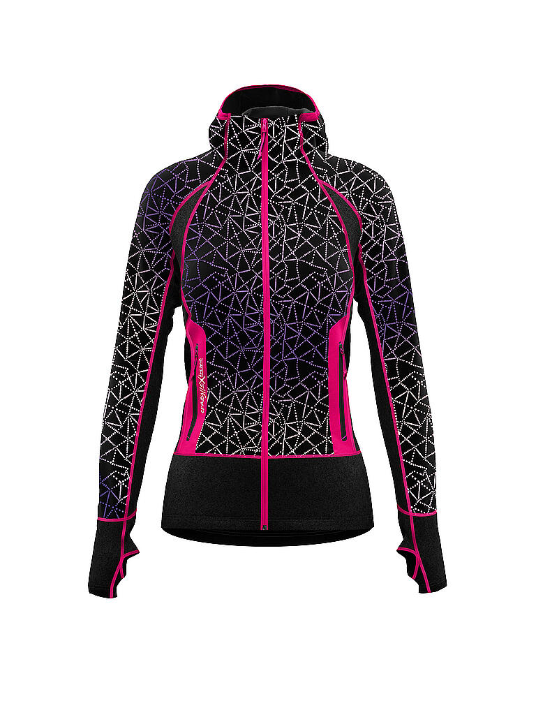 CRAZY | Damen Softshelljacke Pull Oxygen | schwarz