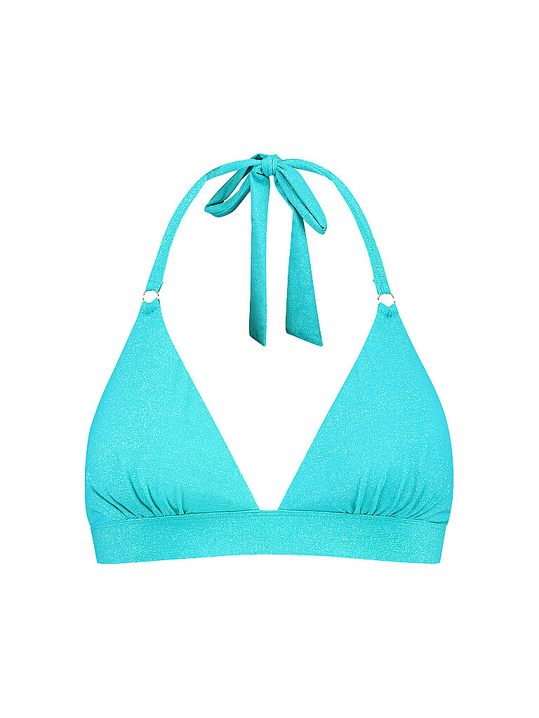 CYELL Bikinioberteil Glitzer Polyamid-Esasthan-Lurex Türkis