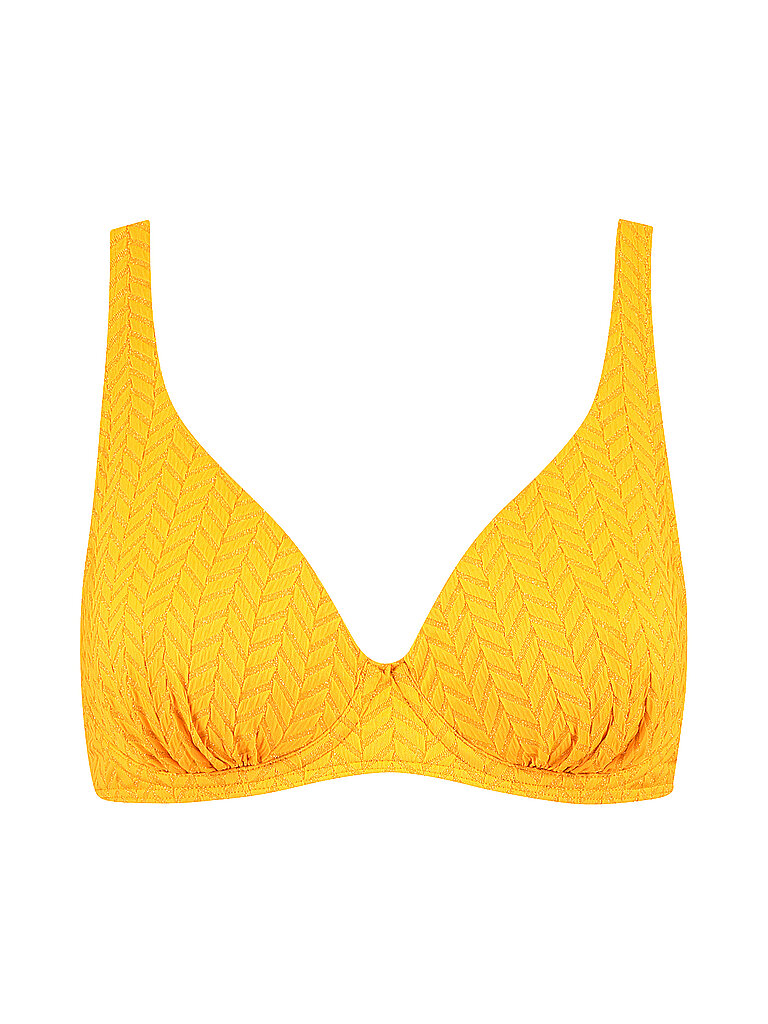 CYELL Bikinioberteil Struktur Polyamid-Esasthan-Lurex Orange