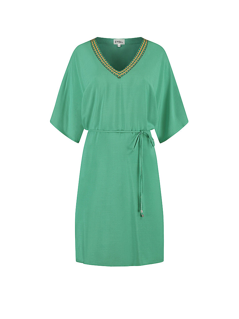 CYELL Tunika V-Ausschnitt Fledermausärmel Viskose Grün