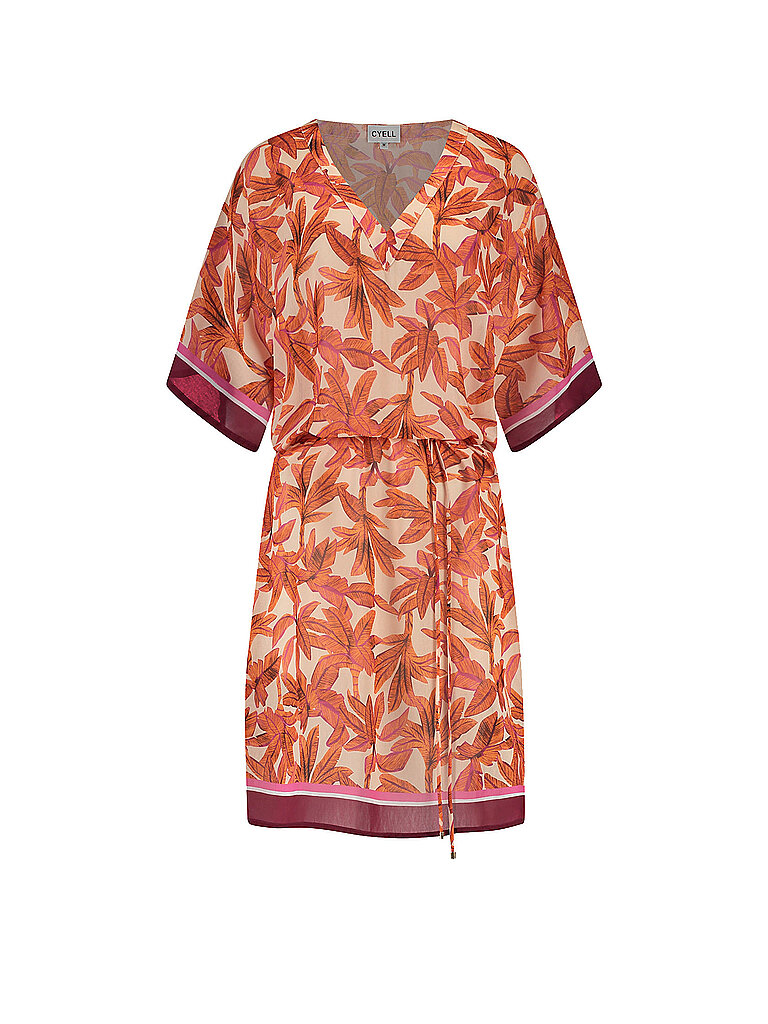 CYELL Tunika V-Ausschnitt Fledermausärmel Polyamid Orange