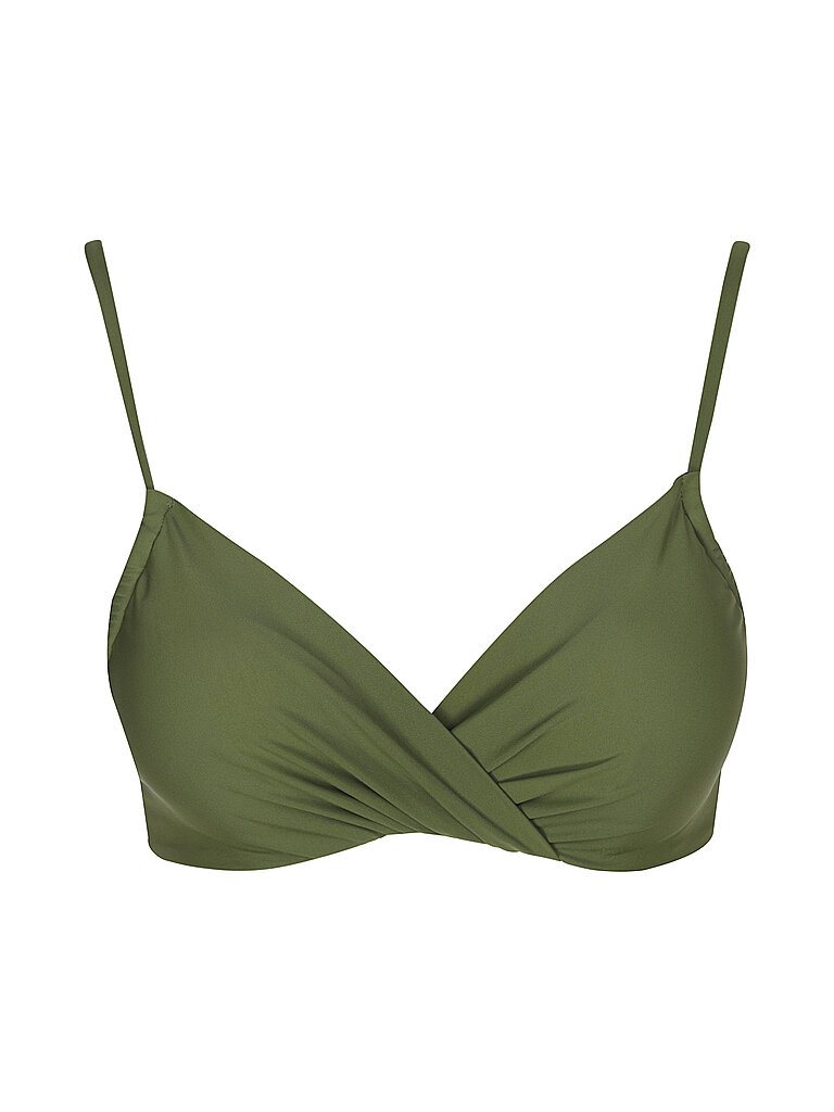 Damen Bikinioberteil Twisted olive 42 W