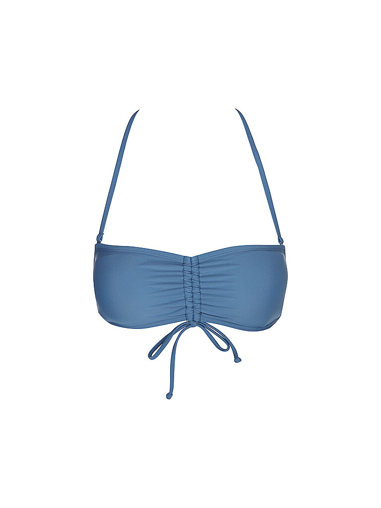 darling harbour Bikini Oberteil Bandeau Tunnelzug Polyamid-Esasthan Smoked Blue