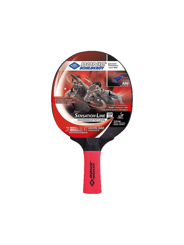 Tischtennisschläger Sensation 600 rot B