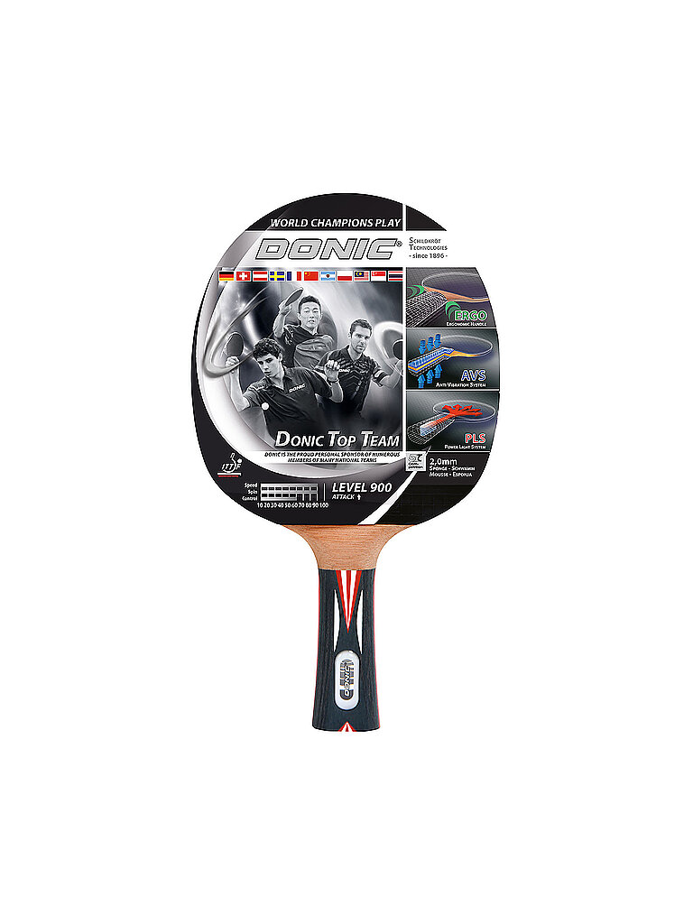DONIC SCHILDKRÖT Tischtennisschläger Top Team 900 schwarz