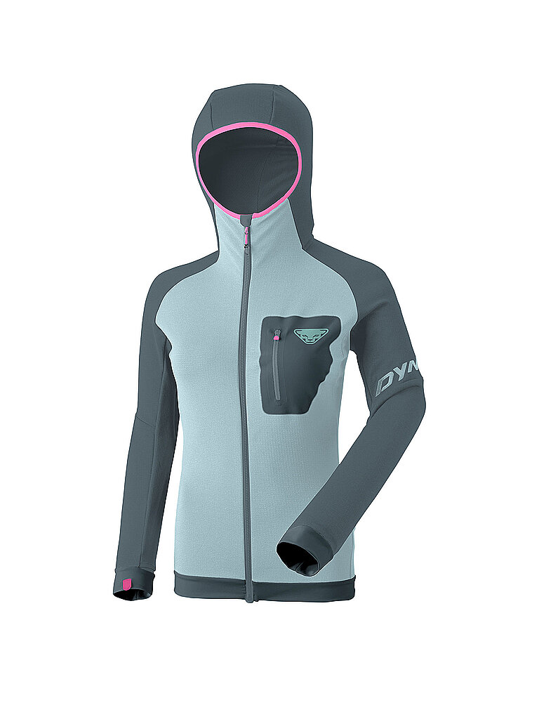 Dynafit Polartec Hoodie Power Grid Hellblau