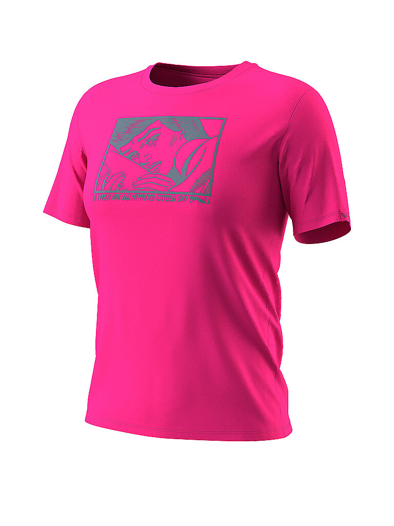 DYNAFIT Damen T-Shirt Graphic Cotton pink | XS