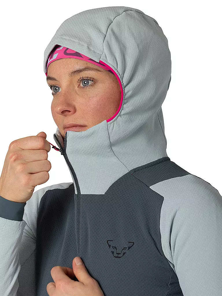 DYNAFIT | Damen Fleecejacke Blacklight Thermal Hoodie | hellblau