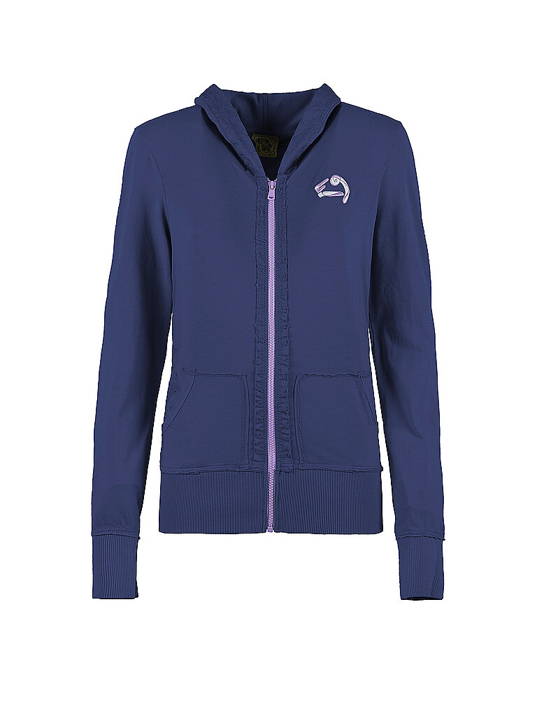 E9 Kletterjacke Hoodie Frida Baumwolle-Esla Blau