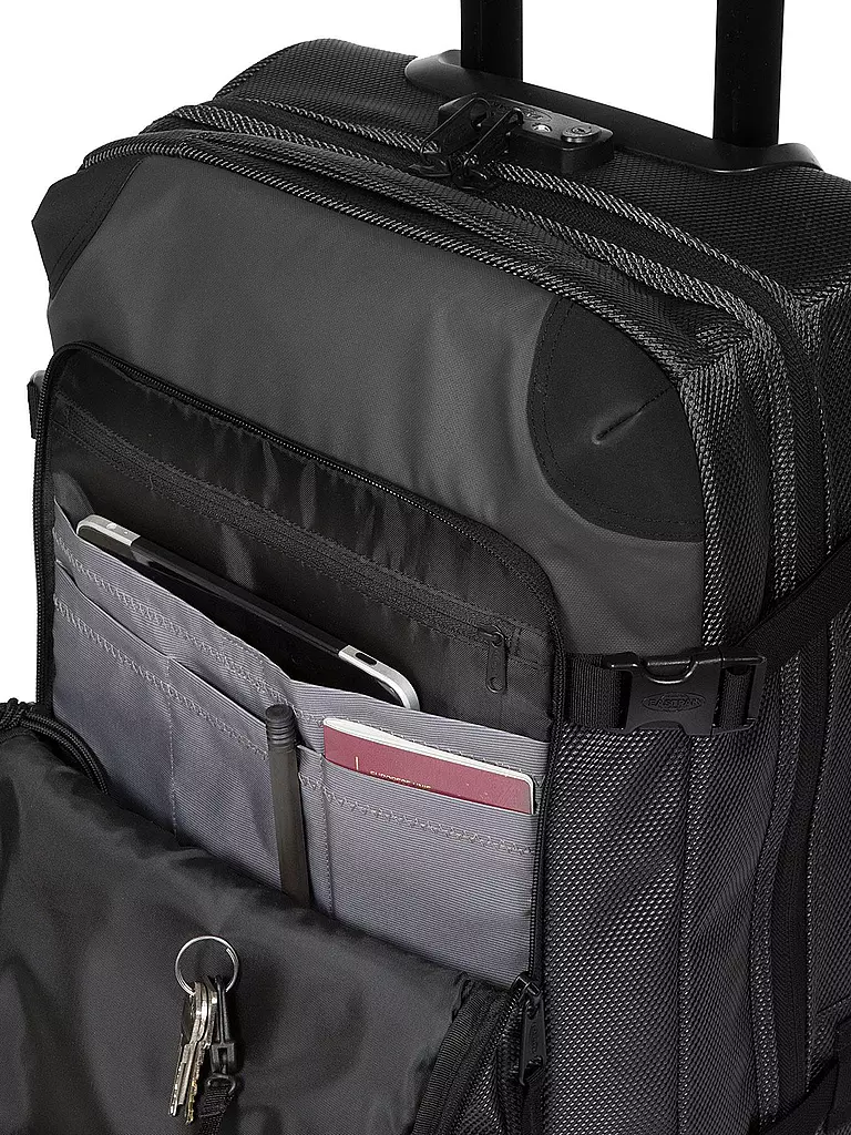 EASTPAK | Reisetrolley Tranverz CNNCT S Accent Grey | schwarz