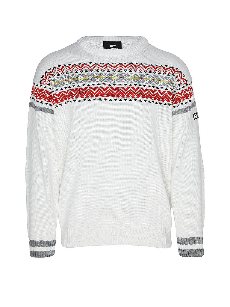 EISBÄR Pullover Gerippte Bündchen Baumwolle-Polyester Weiss