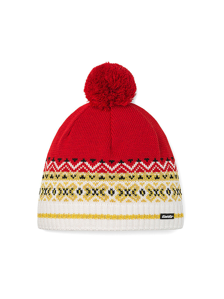 EISBÄR Mütze Kaiser Bommel Polyacryl-Merinowolle-Viskose-Polyester Beige